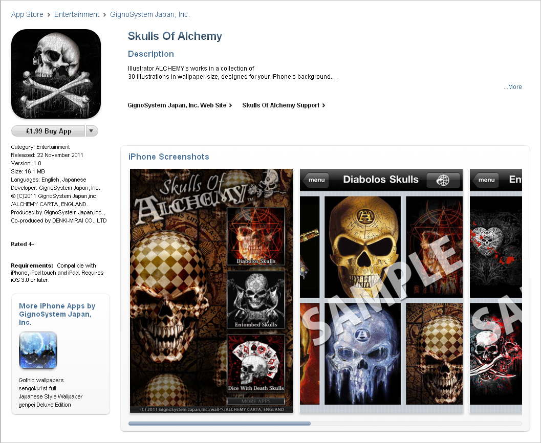 Alchemy Gothic is now on App store!